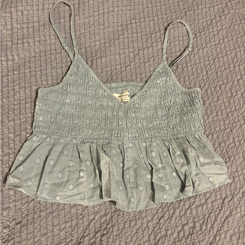 Urban Outfitters Light Green Smocked Camisole size s